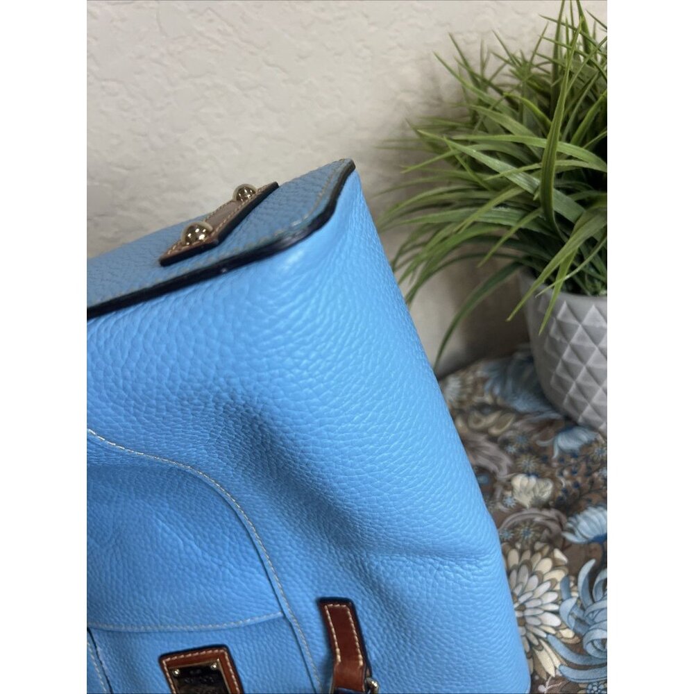 Dooney and Bourke Pebble Grain Small Lexington Tote Leather Sky Blue Purse - Picture 8 of 14